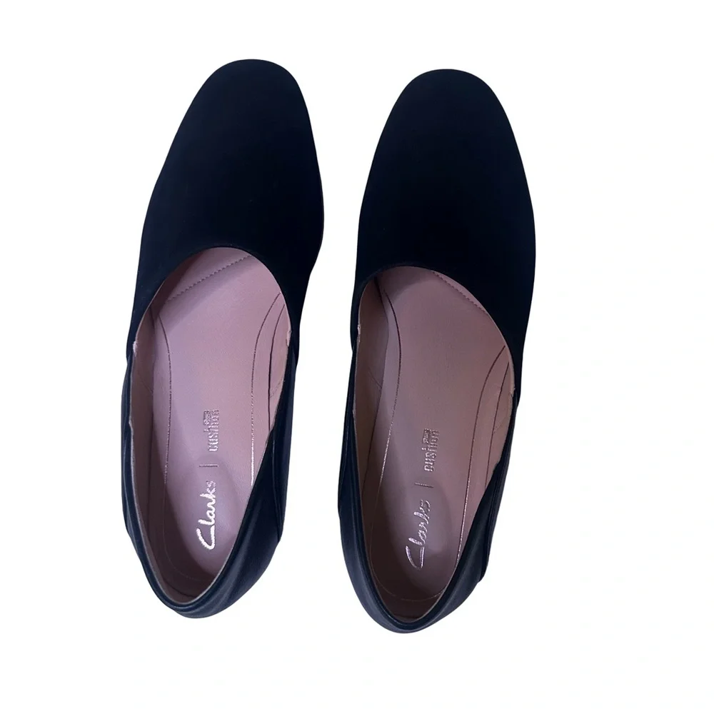 Clarks Black Leather Flats for Women - Picture 3 of 5